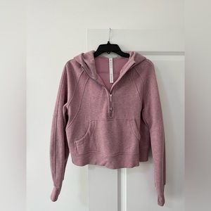 Lululemon Oversized Half Zip Hoodie Heathered Pink Scuba XS/S